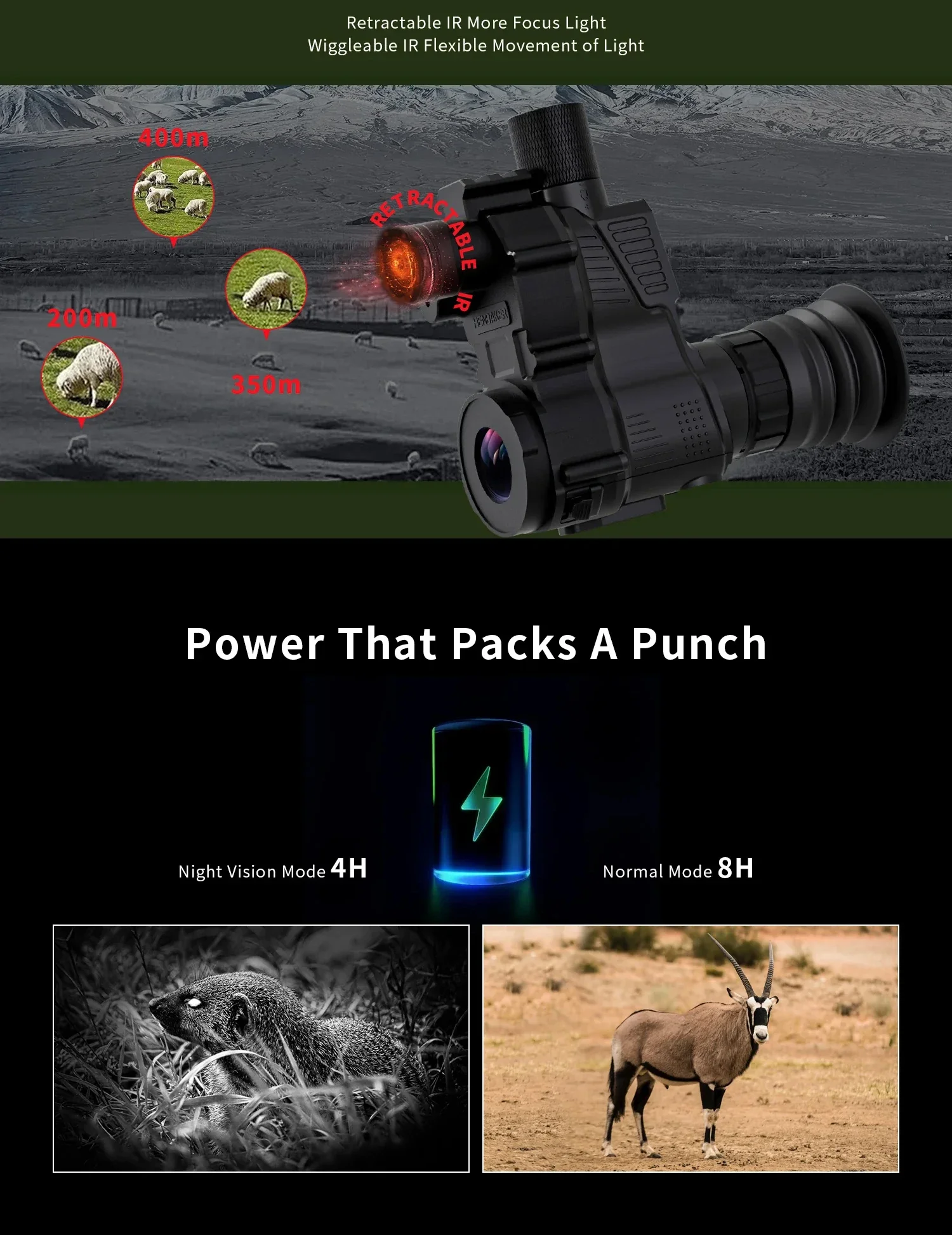 LASERSHOT New IR Thermal Digital Telescope Night Hunting 1920*1080 CMOS SENSOR Infrared Optical 3X  WIFI monocular Night Vision