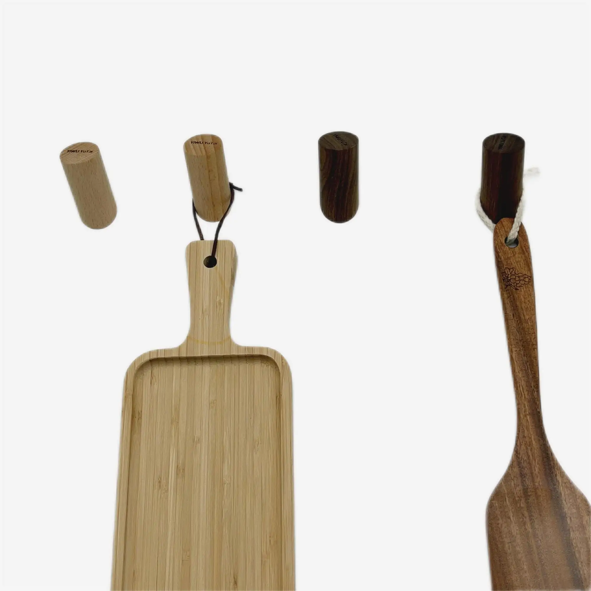 Wholesale Custom Cylindrical Wooden Wall Hooks,Wood wall Hook for Hanging Hats, Keys, Bags, Clothes