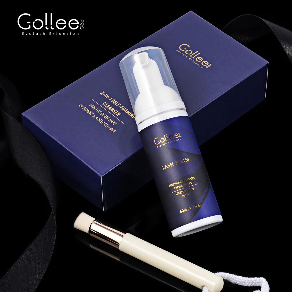 Gollee Private Label No fume Safe Oil Free Lash Shampoo Cleaner Eyelash Extension Cleanser