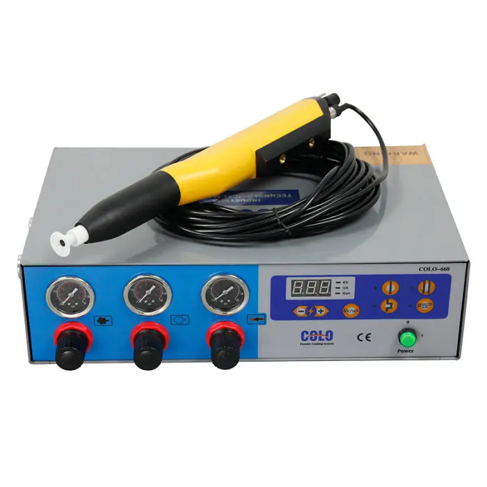 Automatic powder coating gun and reciprocating machine