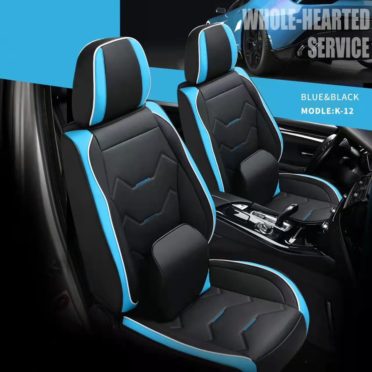 5d Sports China Custom Fashion Pu Leather Four Seasons Full Set Car Seat Covers