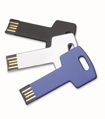 Corporate Gifts Metal Key Shaped Usb Flash Drive 128GB Usb2.0/3.0 1gb 8GB 64gb Usb Key Pen drive 32GB Cle USB Stick