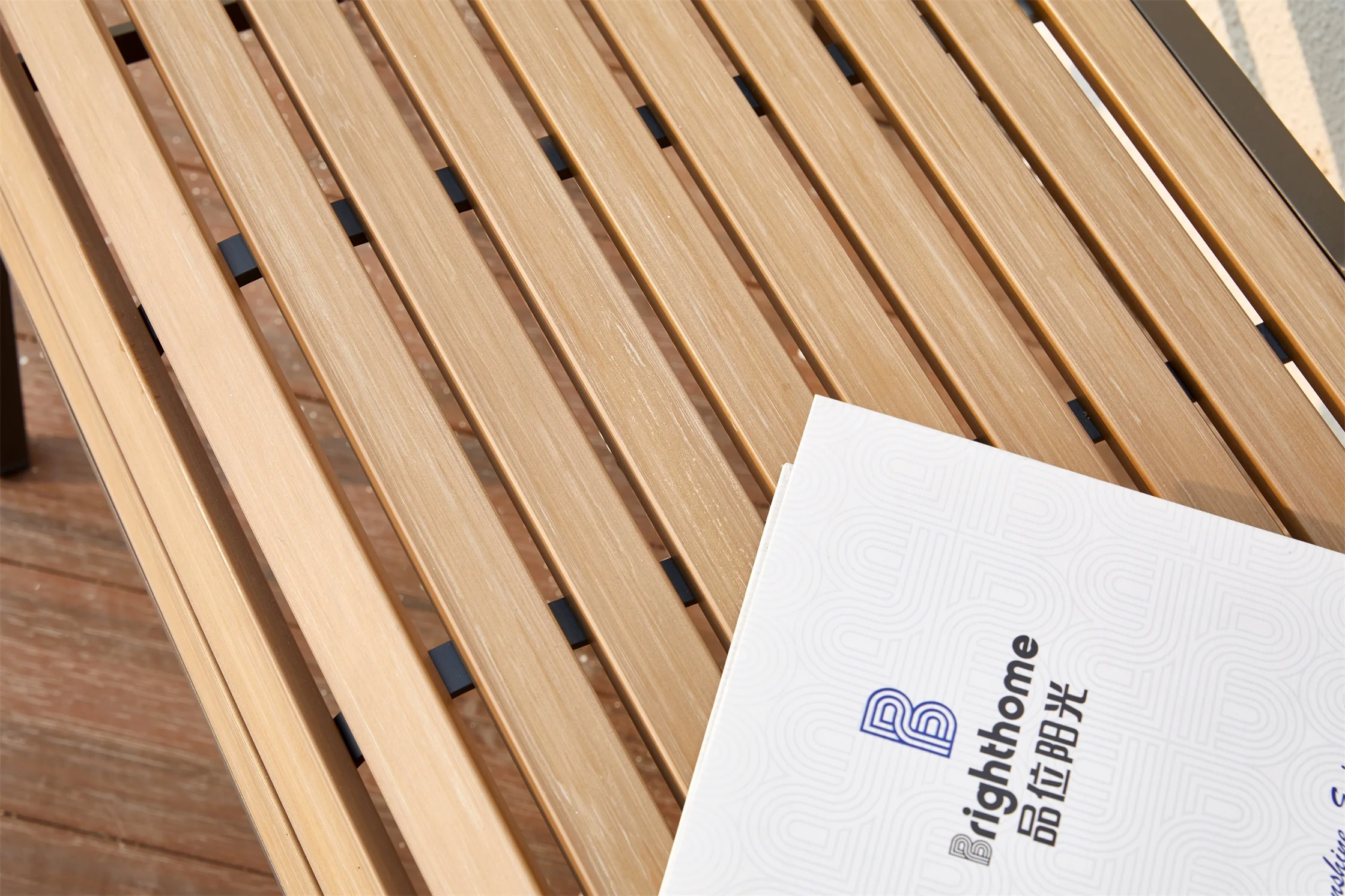 Garden Furniture Patio Waterproof Modern Plastic Wood Courtyard Park Bench
