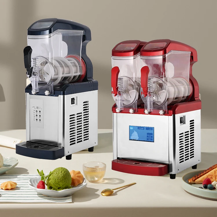 New Design 2 Flavors High Quality Frozen Cocktail Maker Slush Machine For Sale