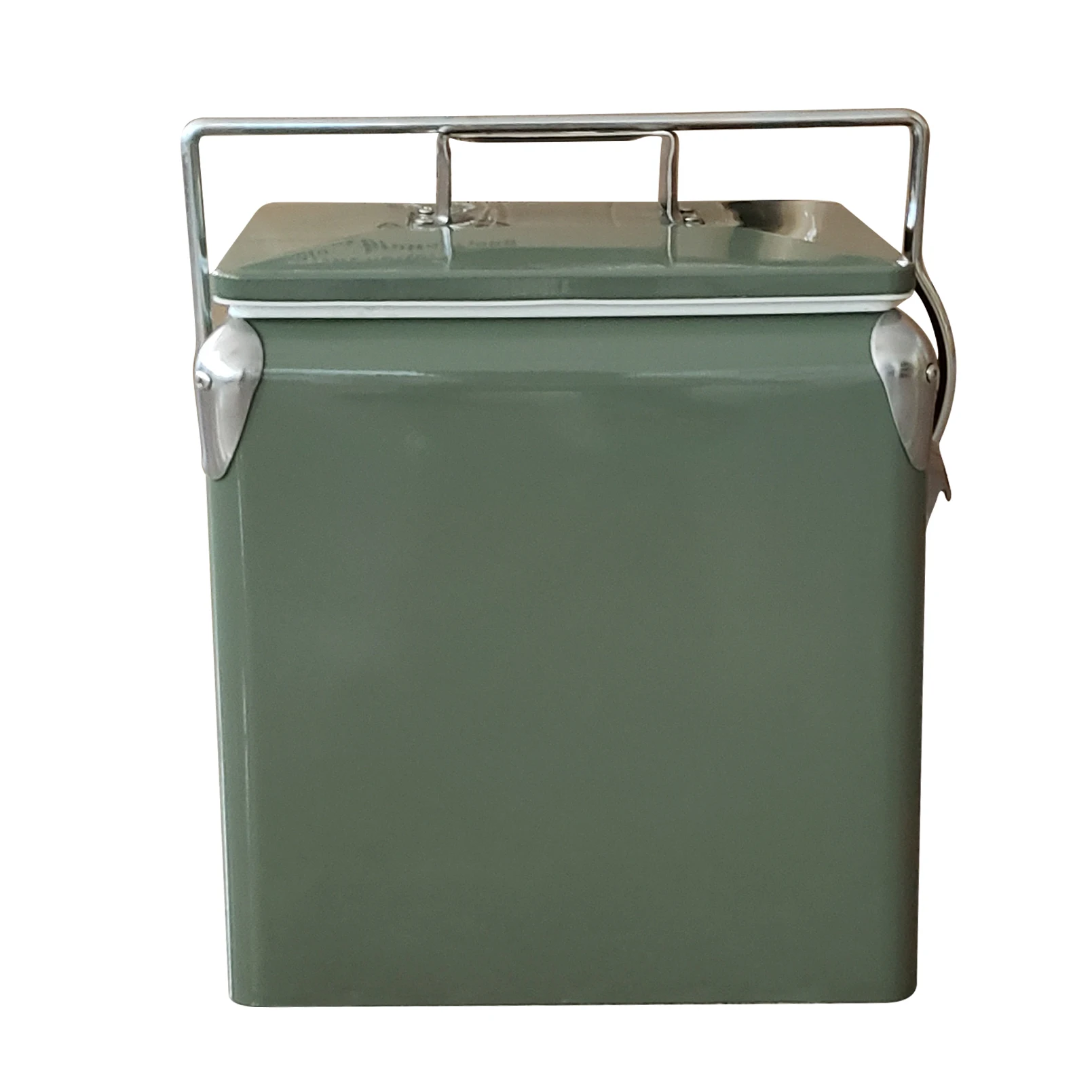 13L 17L Custom Logo Vintage Ice Chest  Retro Beverage Mini Metal Coolers Box With Can Opener