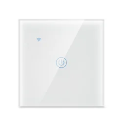 OEM ODM 1 Gang Smart Touch Electric Glass Switch Module Power Light Wall Switch UK standard with Tuya Wifi APP Smart Switch