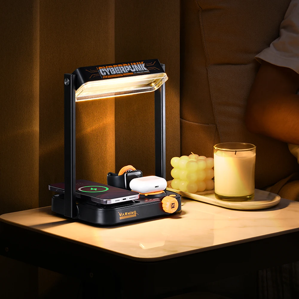 Оптовая продажа, Китай, алюминиевая складная лампа с 3 цветовыми температурами, Регулируемая 12 яркости, автоматическая Настольная лампа с таймером с беспроводной зарядкой