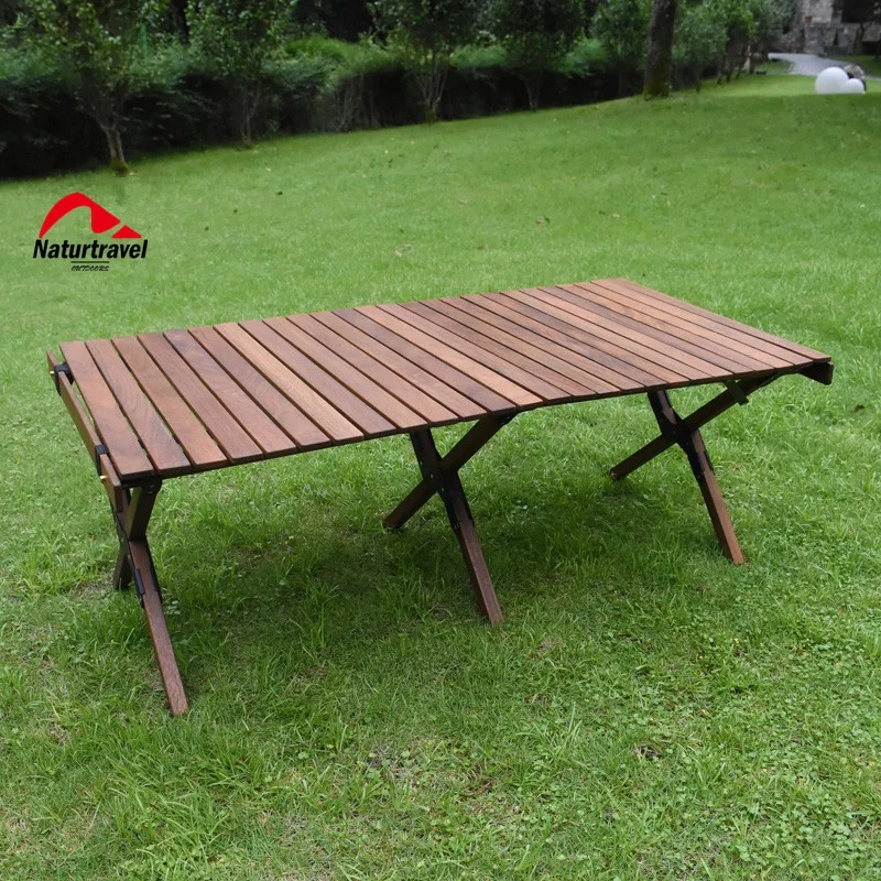 Naturtravel Camping Table Portable Picnic Table with a Carry Bag and Low Height Outdoor Foldable Wooden Table