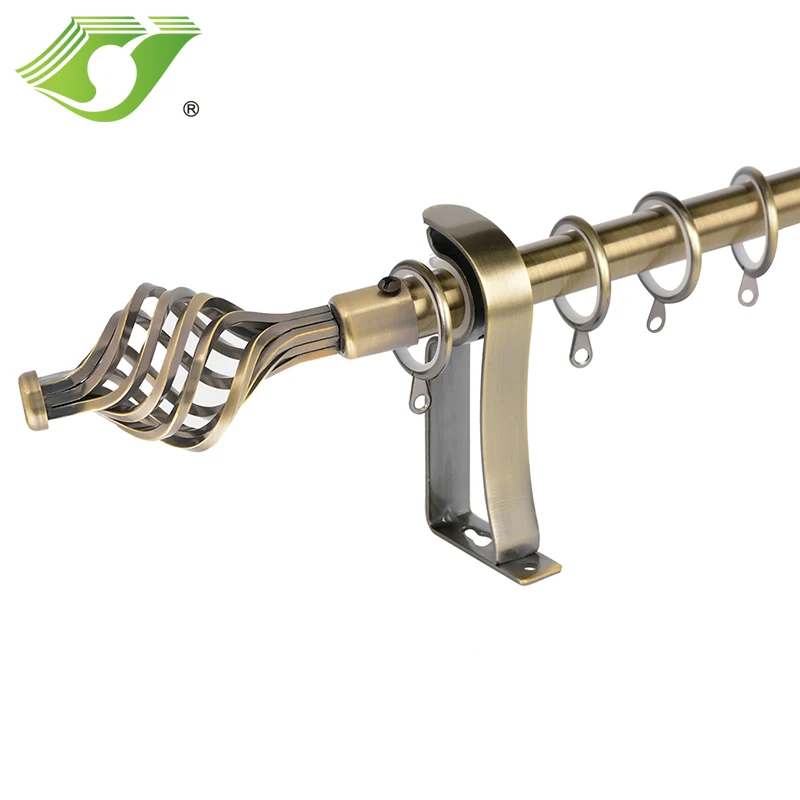 Оптовая продажа высокое качество домашний декор дешевые классические комплекты карнизов для занавесок Аксессуары штор металлические карнизы