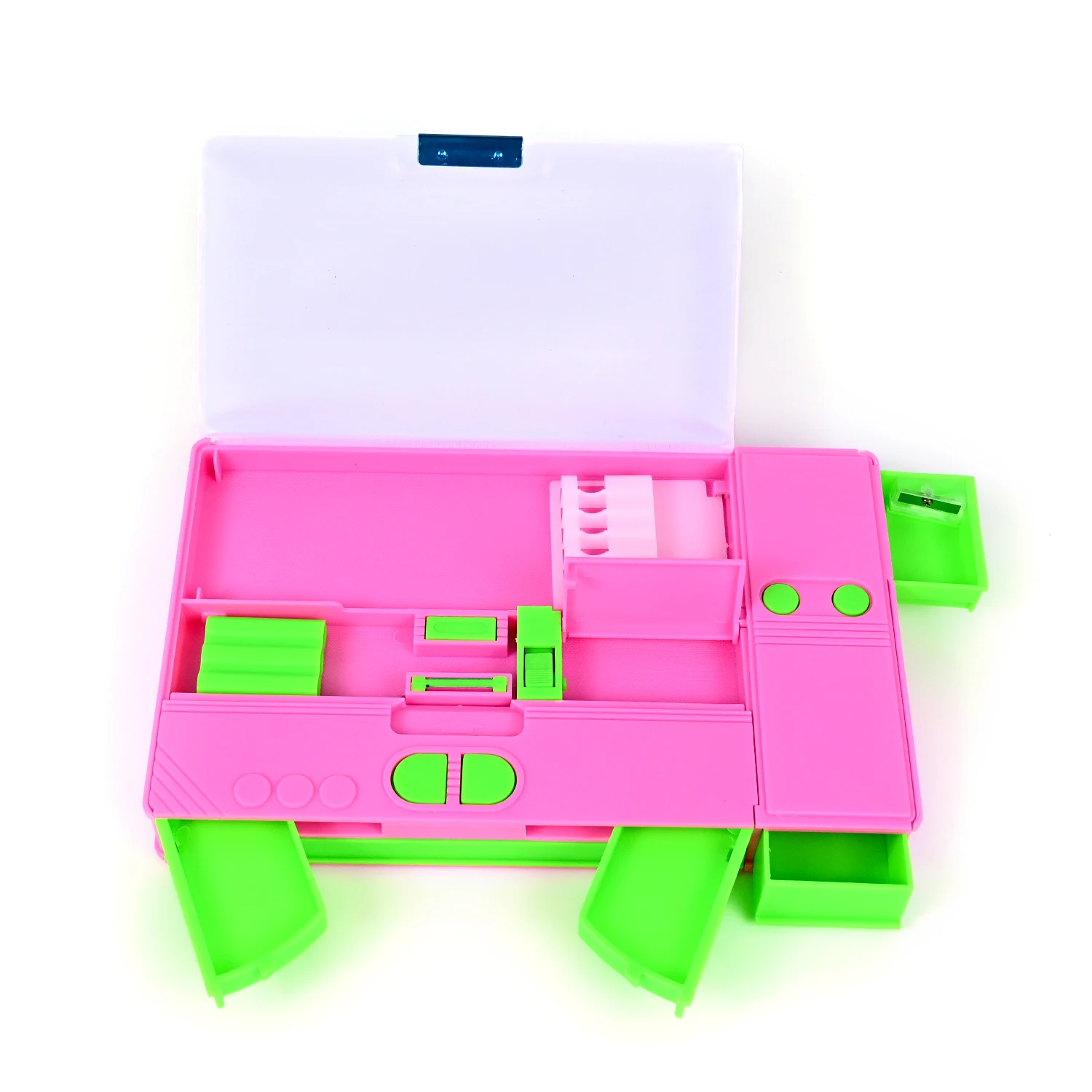 Theme Pencil Box Integrated Sharpener And Calculator Dual Double-layer  cartoon Magnetic Pencil Box Magnetic Pencil Case Lock