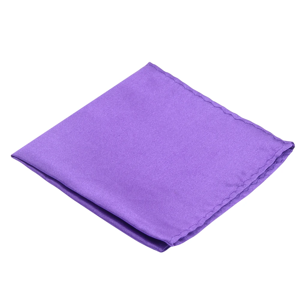 Привлекательный однотонный платок из полиэстера с логотипом на заказ, Карманный платок