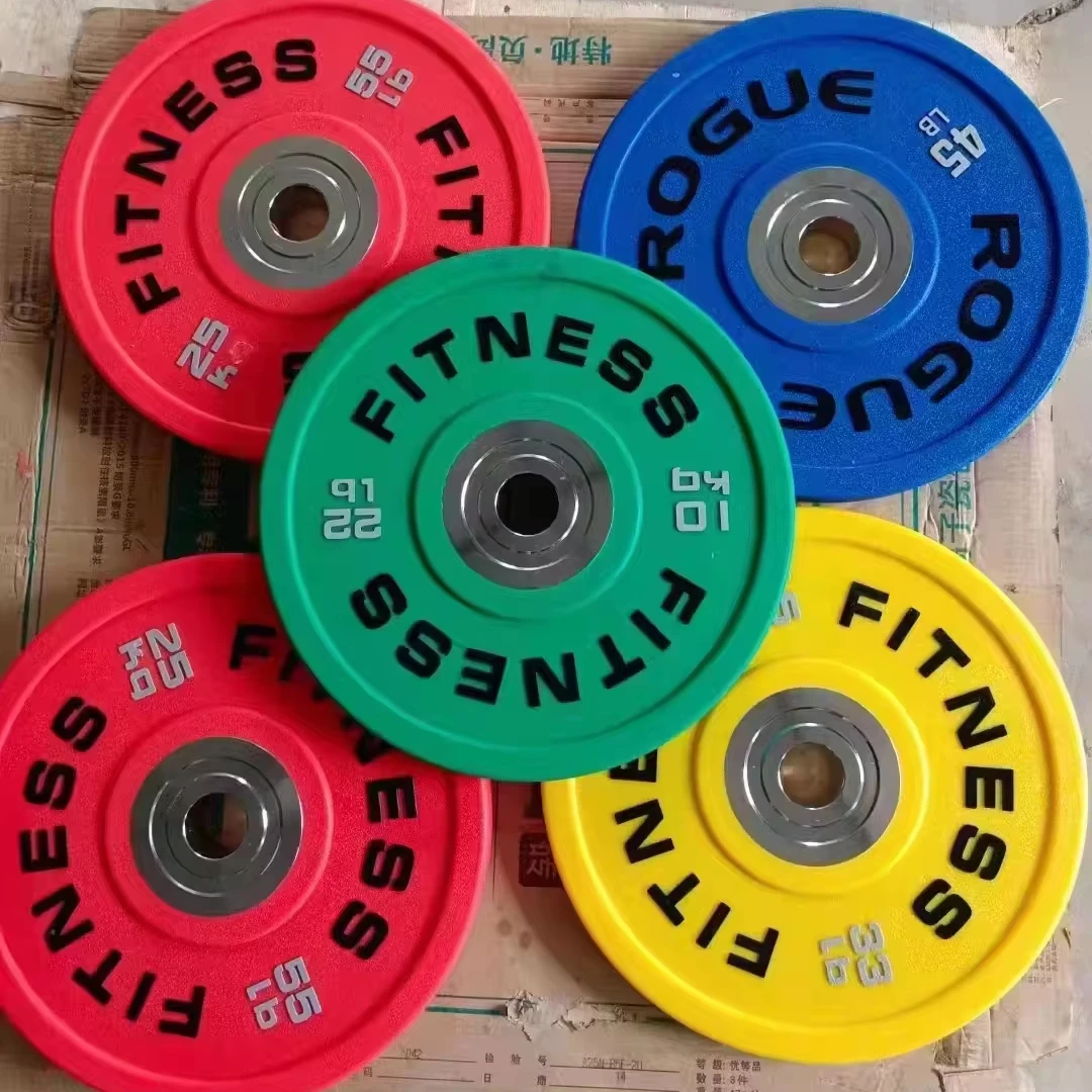 Gym free weight strength training Competition Rubber Bumper  weight plates gym plate