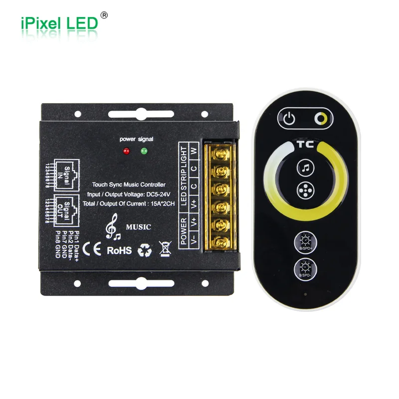 LED music sync touch series controller Smart Dimmer wireless control 12V 30A RF mote Strip Light Dimmer