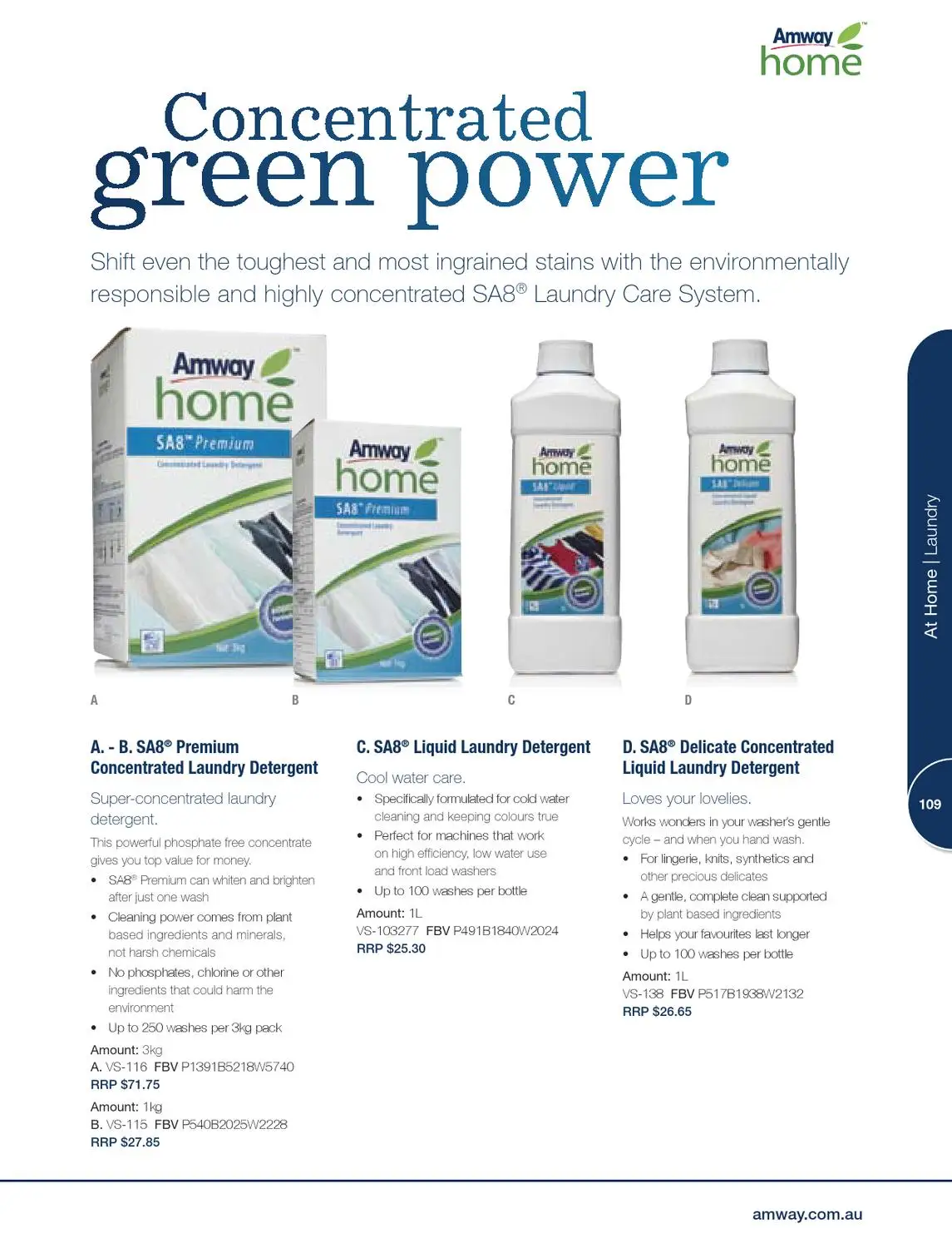 Amway Home SA8 Concentrated Powder Detergent 3 kg High cleaning efficiency Effectively removes stains restores brightness whiten