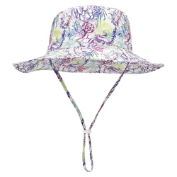 Summer children Adjustable Colorful Toddler fisherman Sun Hat Plain Polyester Cotton Baby Children Kids Bucket Hat