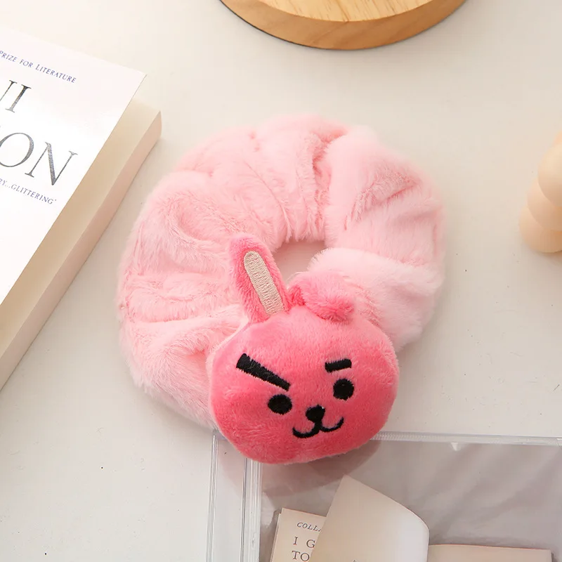 Korean cartoon plush doll hair tie mickey girls accessories Sweet and lovely in autumn and winter kids accessories