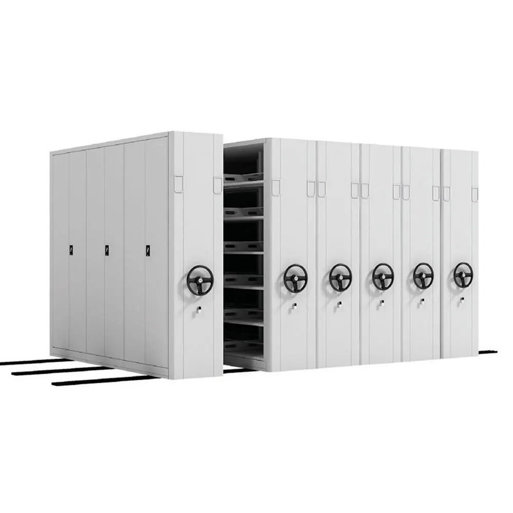 Custom Made Large Capacity Filing Cabinet With Tracks Mobile File Compactor mass Shelves