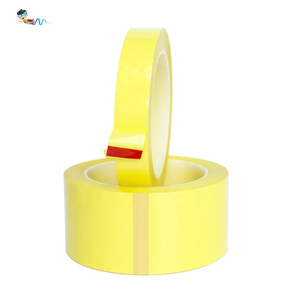 1- Light Yellow Mara PET Film Acrylic Glue Self Adhesive 5S Pinstripe Transformer Insulation Mylar Polyester Electrical Tape