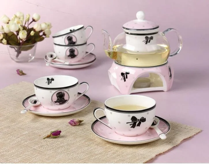 CTS-006 600 мл термостойкие керамика костяного фарфора горшок с фильтром Gongfu Чайный сервиз черный чай цветочный теплой