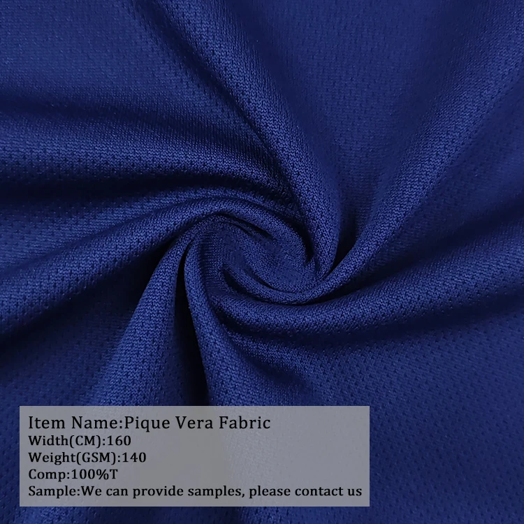 Polyester knitted breathable pinhole bird eye fabric sportswear T-shirt