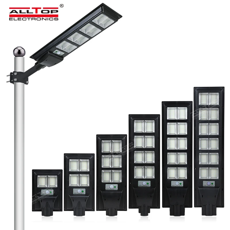ALLTOP Plastic Outdoor Time Control 50 100 150 200 250 300 Watt All In One Led Solar Street Light