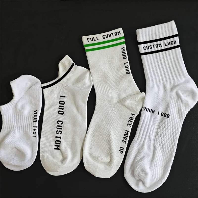 Factory Direct Personalized Logo Ankle Sports Socks Adult Unisex Crew Cotton Athletic Men Socks Custom Logo