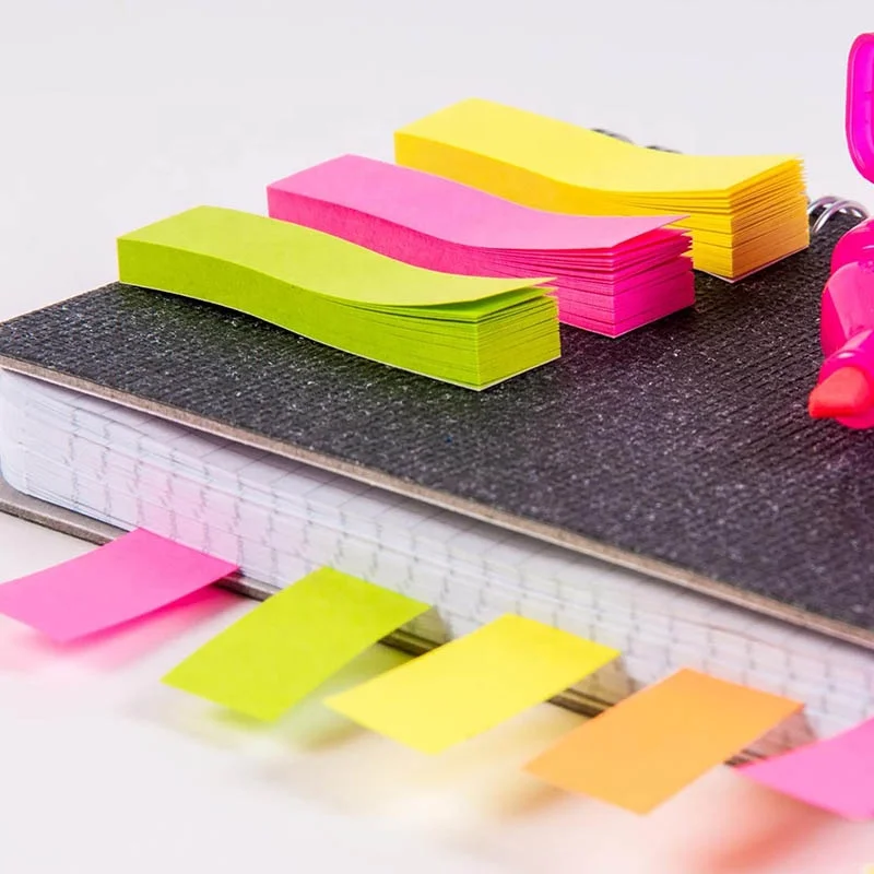 Eco-friendly good quality flag shaped paper page marker sticky notes