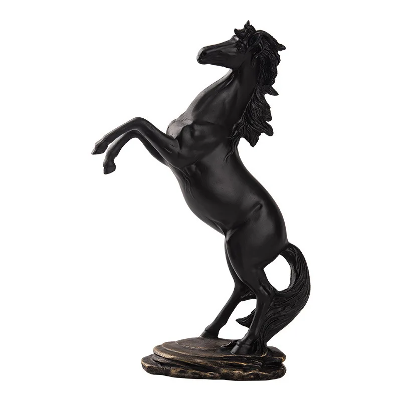 Horse polyresin statue Animal Decoration office Home decorations farm animal statue decor Sculpture Horse products -black