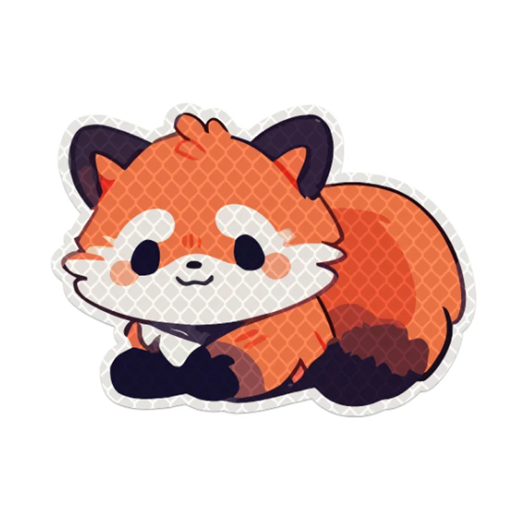 High Visibility Red Panda Customized Reflective Car Sticker Diamond Grade Micro Prism Material for Cars