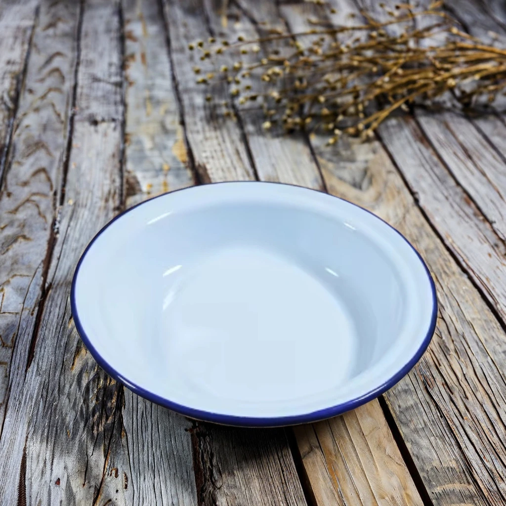 Металлическая эмалированная тарелка для пирога рисовая еды доступно по индивидуальному заказу