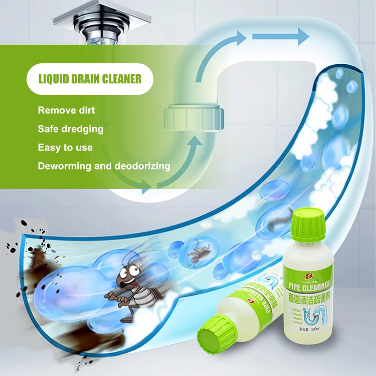 High quality Drain Cleaner Kitchen Bathroom liquid Pipe Cleaner Sink Cleaner Liquid