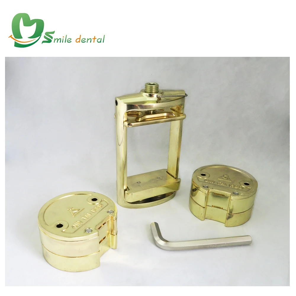 Dental lab press compress with 2 denture flasks