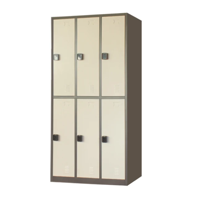 Dressing Room Six Compartment Clothing Storage Steel Security Code Gym Lockers