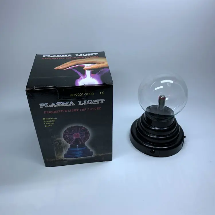 Hot sales Novelty gift 3 inches electrostatic ion magic sphere globe USB powered luminous plasma ball light for table decorative