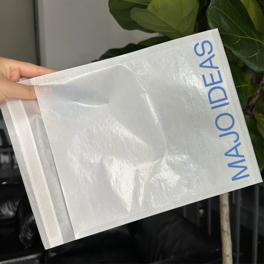 Custom Glassine Paper Bags Disposable Compostable Clothing Glassine Bag Waxed Coated Thin Paper Bags