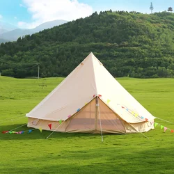 Glamping Outdoor 4 Season Large Cotton Tent Camping Hiking Products Canvas Bell Tent