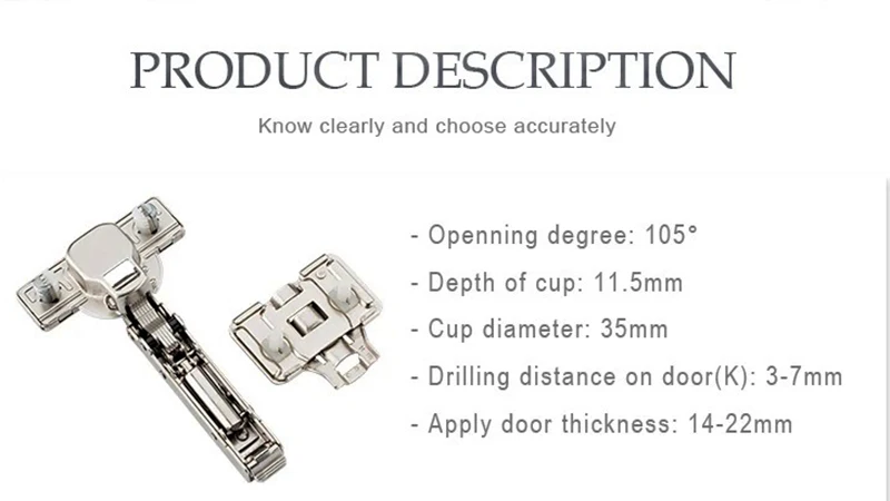 Wholesale Two Way Soft Close Furniture Hinges Concealed Hydraulic Kitchen Cabinet Door 3D Hinges