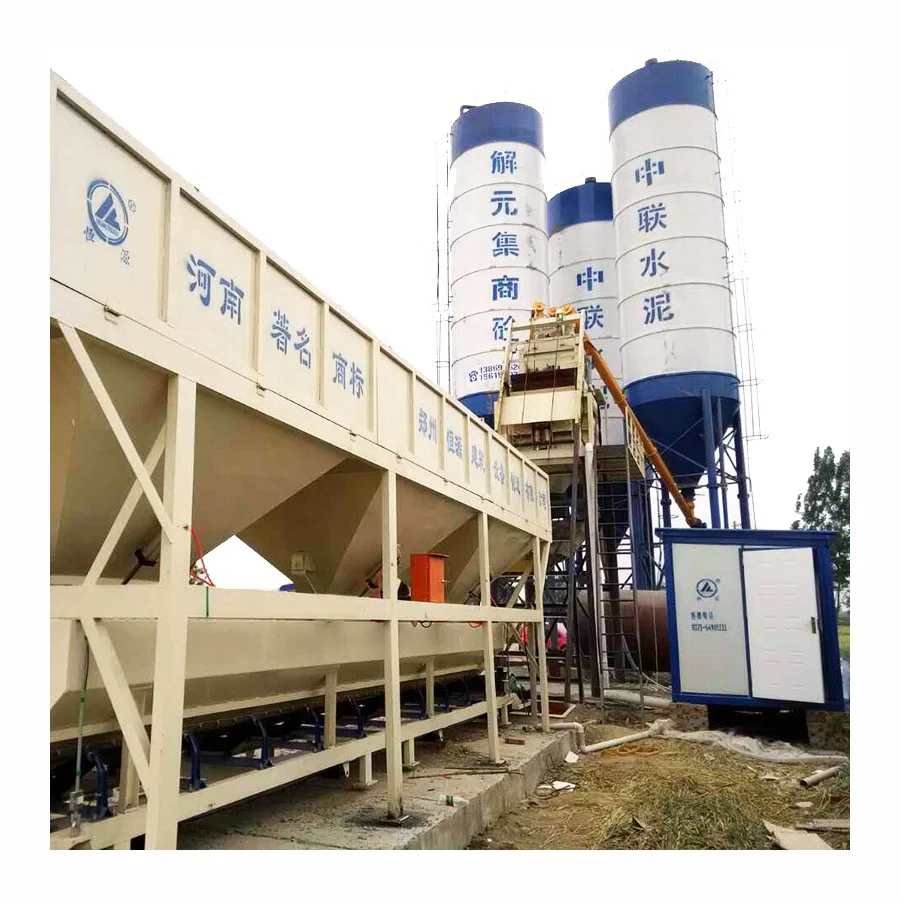 100m3/h Ready mix concrete plant big capacity concrete batching plant cement skip type concrete mixing plant full automatic