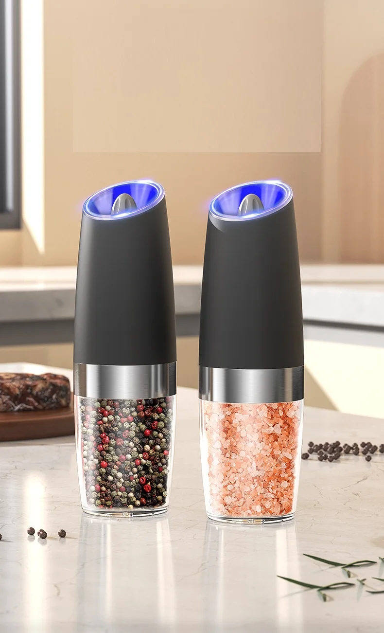 Hot Selling Alkaline Battery Operated Metal Electric Pepper Mill and Salt Grinder Custom Logo for Restaurant Home Kitchen Use