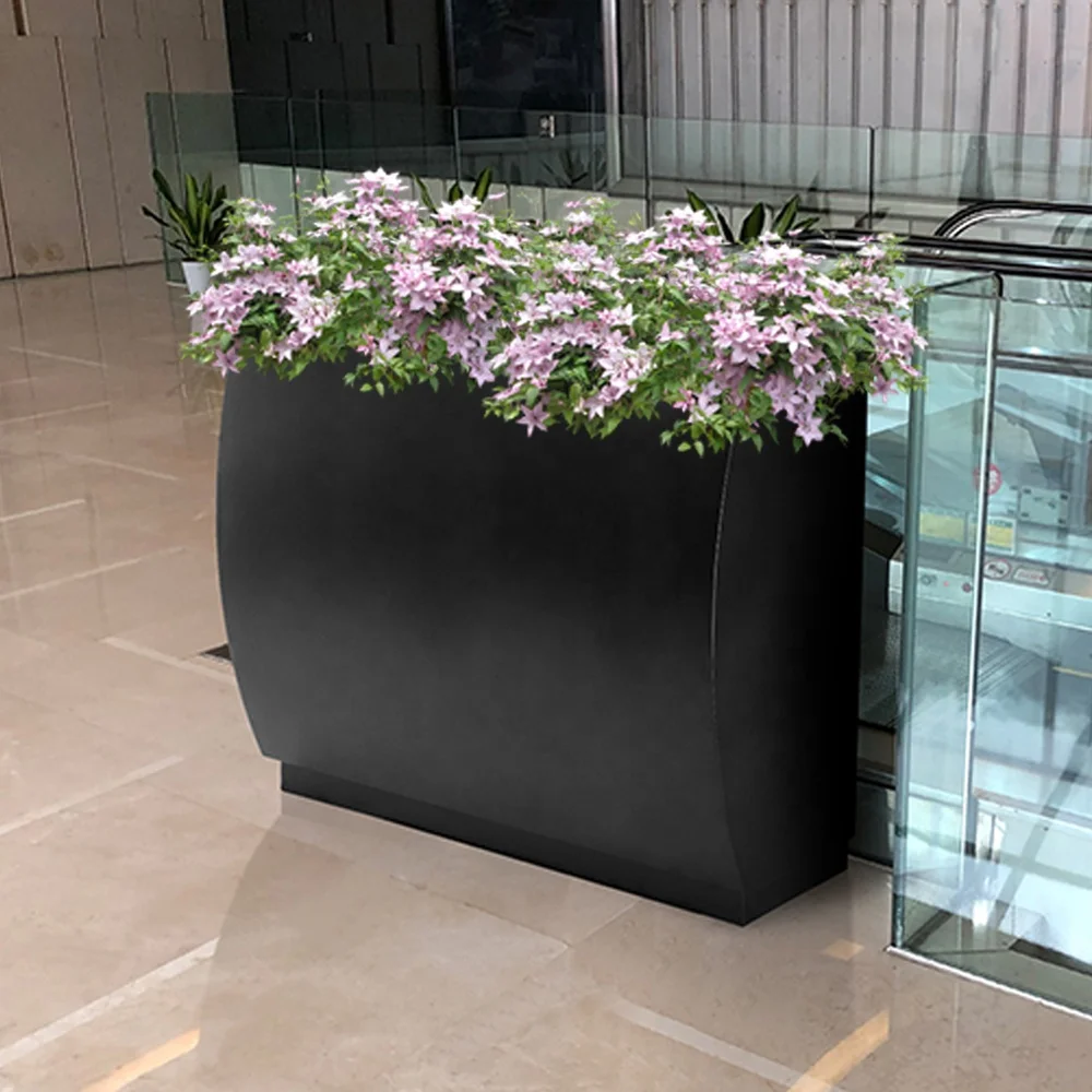 Customized Large Outdoor Metal Garden Boxes Flower Pots Planters