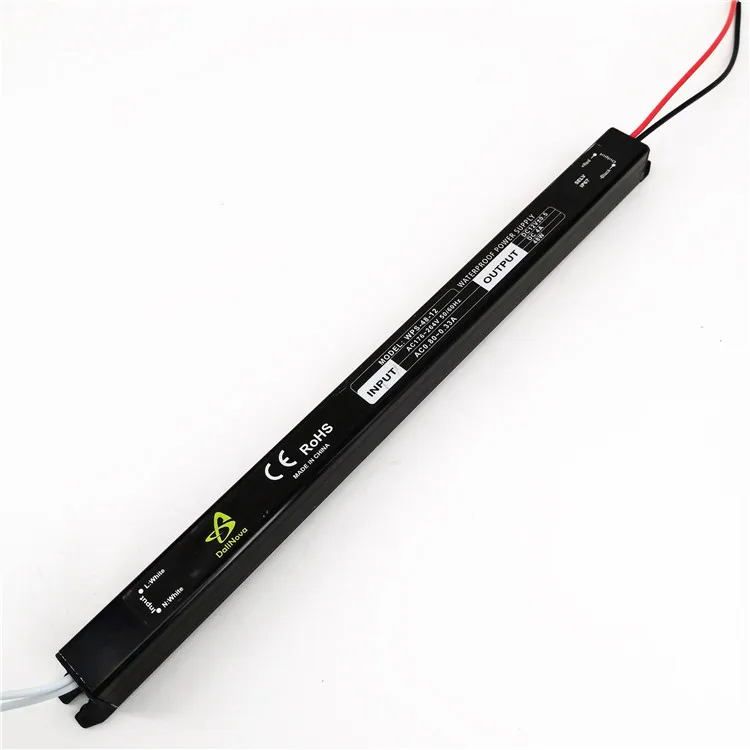 12V 4A 48W Slim Size IP67 Waterproof LED Driver Single Output Constant Voltage Aluminum Case Switching Power Supply