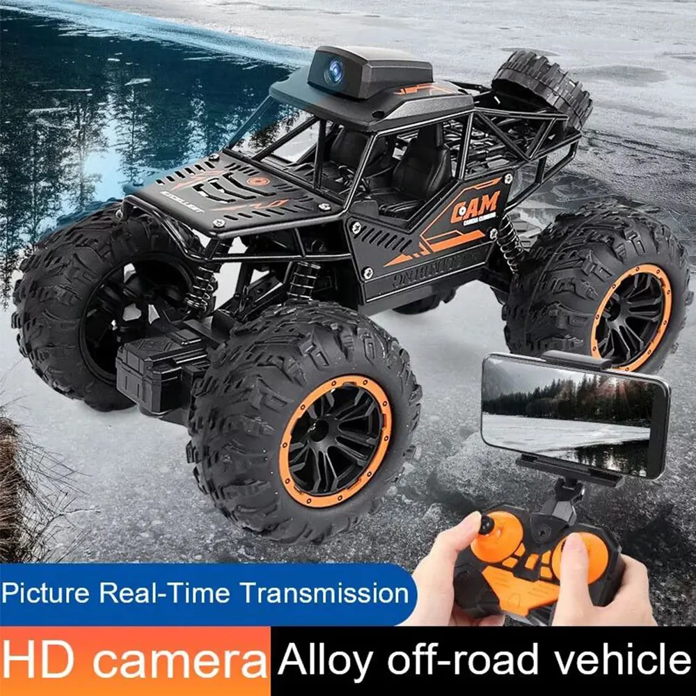 2.4GHz 1/20 Remote Control Car 4Wheel Rock Crawler Truck Toy Spy RC Car With WIFI Camera HD 720P