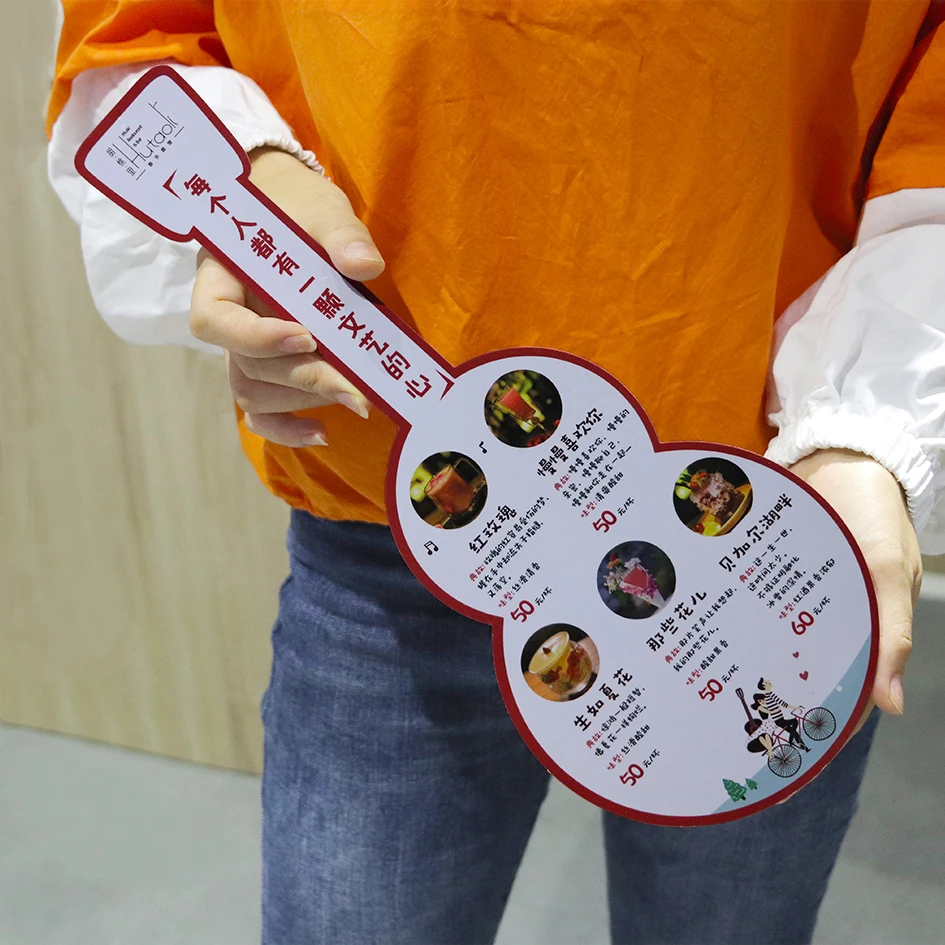 Guitar Shape Full Color Printing Customized Plastic Membership Cards