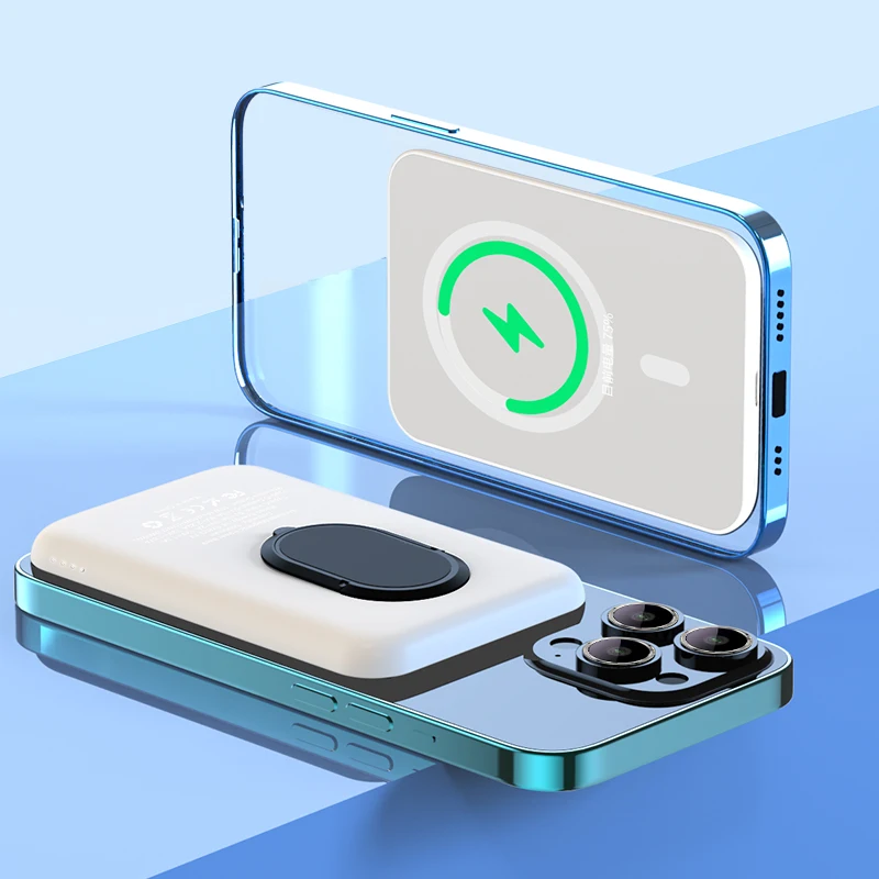 Mini Portable 5000mAh Magnet Power banks PD 20W Fast Charging Battery 15W Magnetic Wireless Charger Power bank