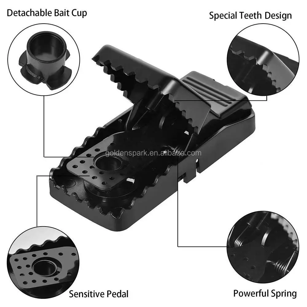 Mouse Traps Reusable Snap Mice Traps That Work Rodent Killer Easy to Bait, 2 Pack