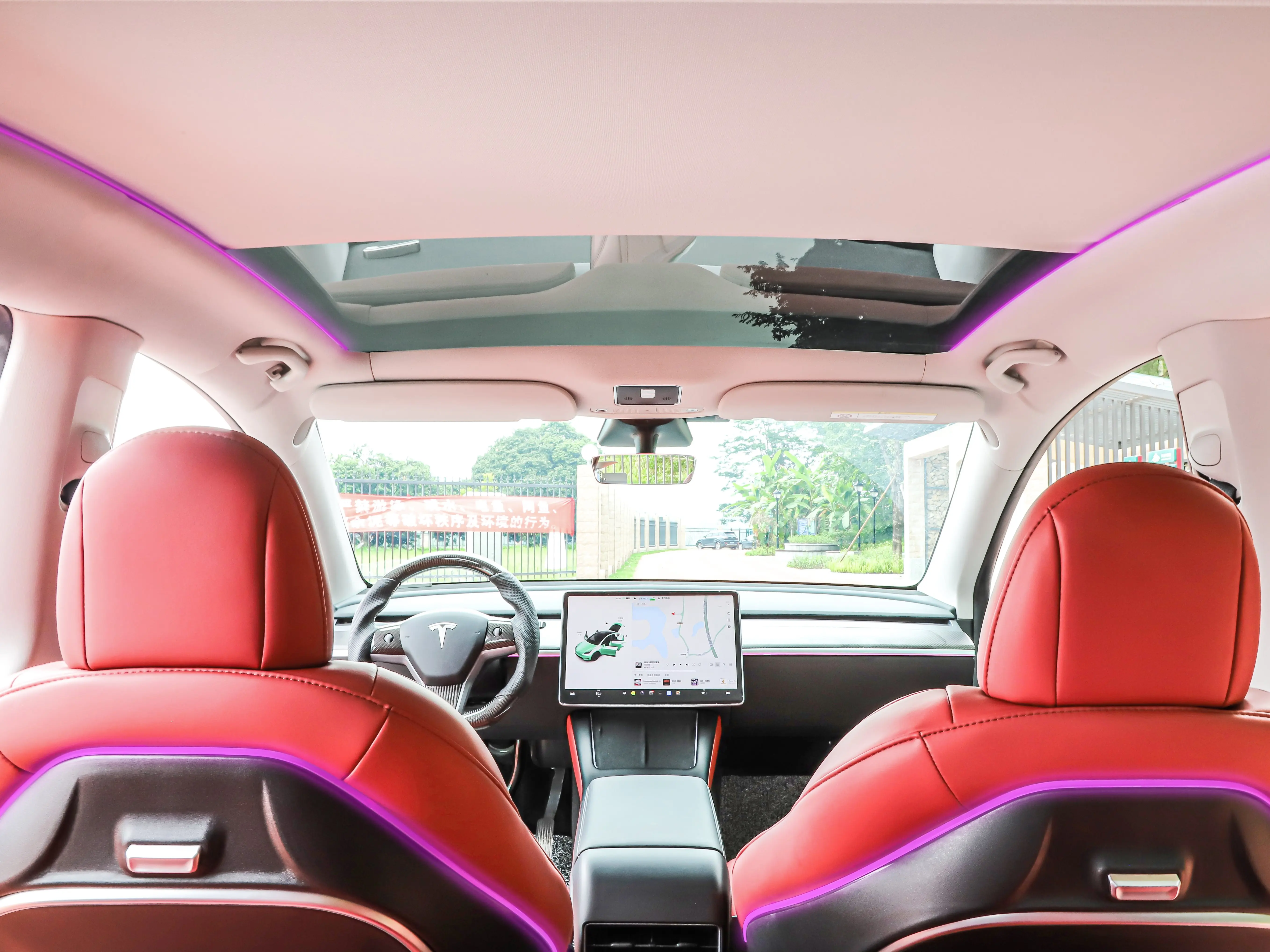 Sunscreen Heat Insulation Electric Power Roof Car Internal Visor Sunroof For Model Y