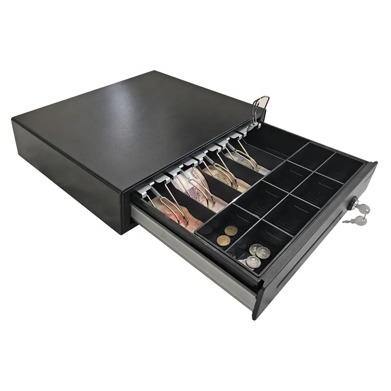 Popular 410 money box billing machine roller bearing metal lock high quality cash drawer pos systems