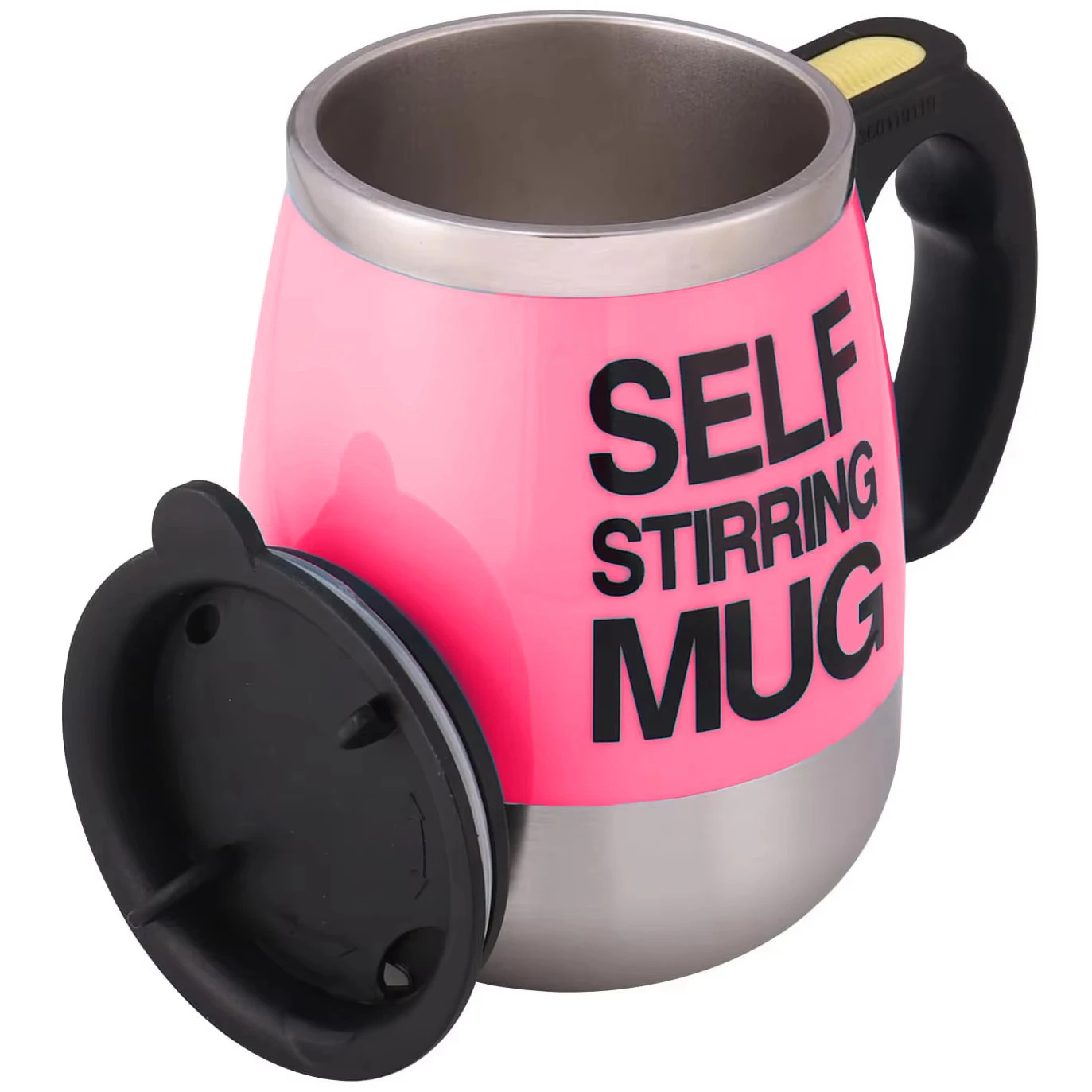 Hot Selling 450ml 16oz Customized Color Double-Wall Stainless Steel Self-Stirring Coffee Mug Business Gift Lid Smart Drinkware