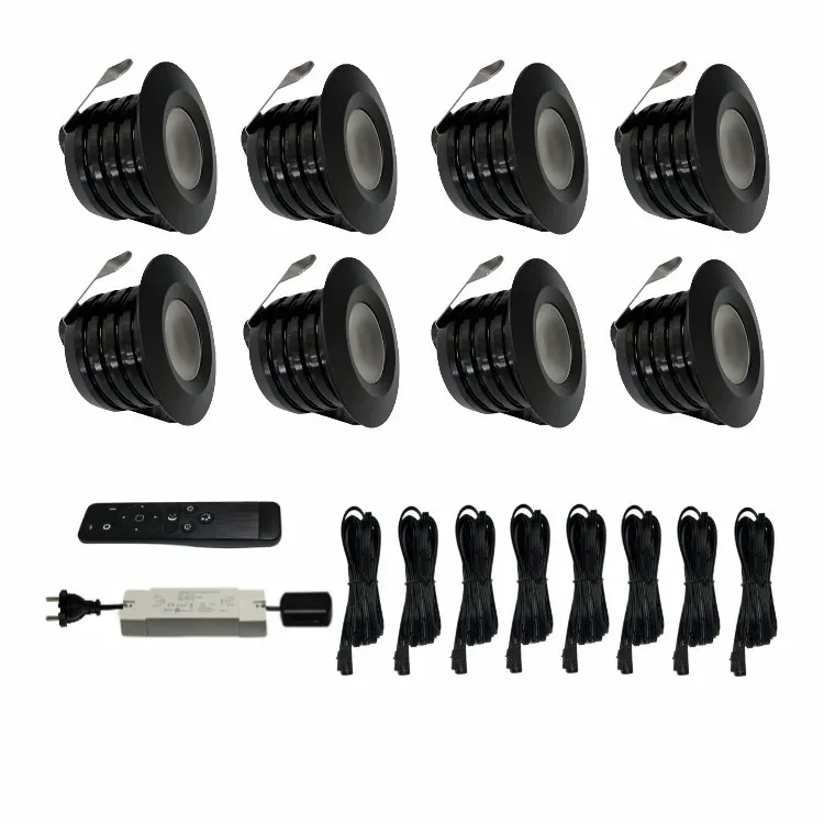 DC12V Aluminum Recessed Outdoor Lighting Warm White Mini Recessed Downlights Set Ceiling Lighting