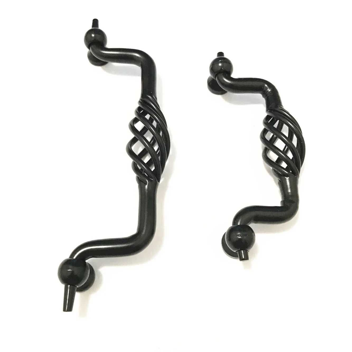 CX082 Black Antique Zinc Alloy Kitchen Cabinet Handles and Knobs Classical birdcage handle (Foshan Kosin Factory)